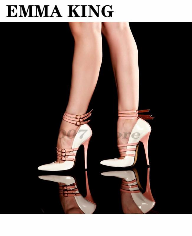 

Dress Shoes 2021 Buckle Strap Pointed Toe High Heel Pumps Women PU Leather Sexy 12 CM Stiletto Thin Heels Ladies Wedding Event, Black