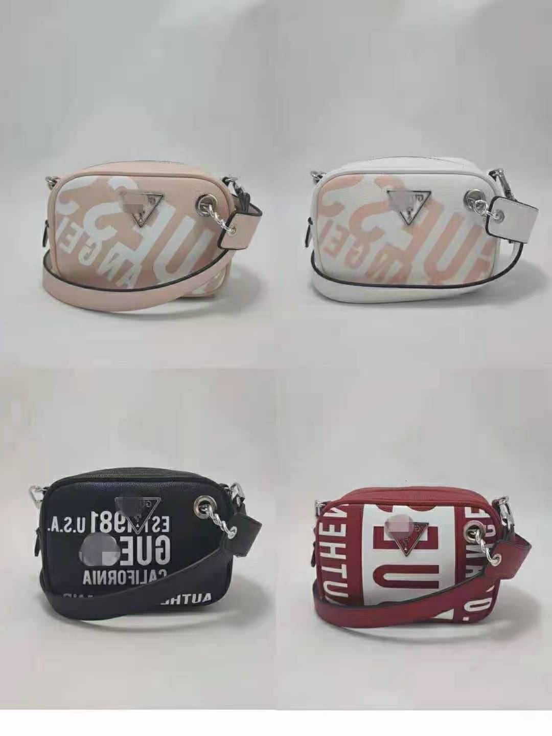 

2021 New Gues & Bag Letter Graffiti Wrist Small Fat Camera Women's Single Shoulder Oblique Span Square
