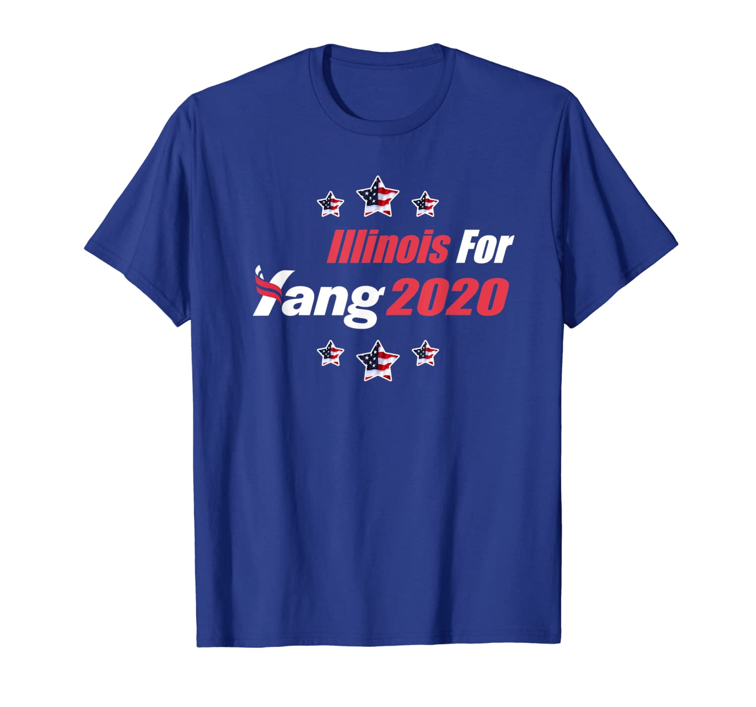 

il illinois for andrew yang 2020 president democrat election t-shirt, White;black