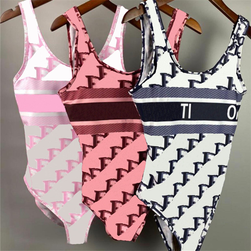 

Full Classic Letter Swimwear Red Pink Striped Bikini Beach Sports Swimsuit Women Summer Bathing Suit Resort Party Swimsuits, White;black