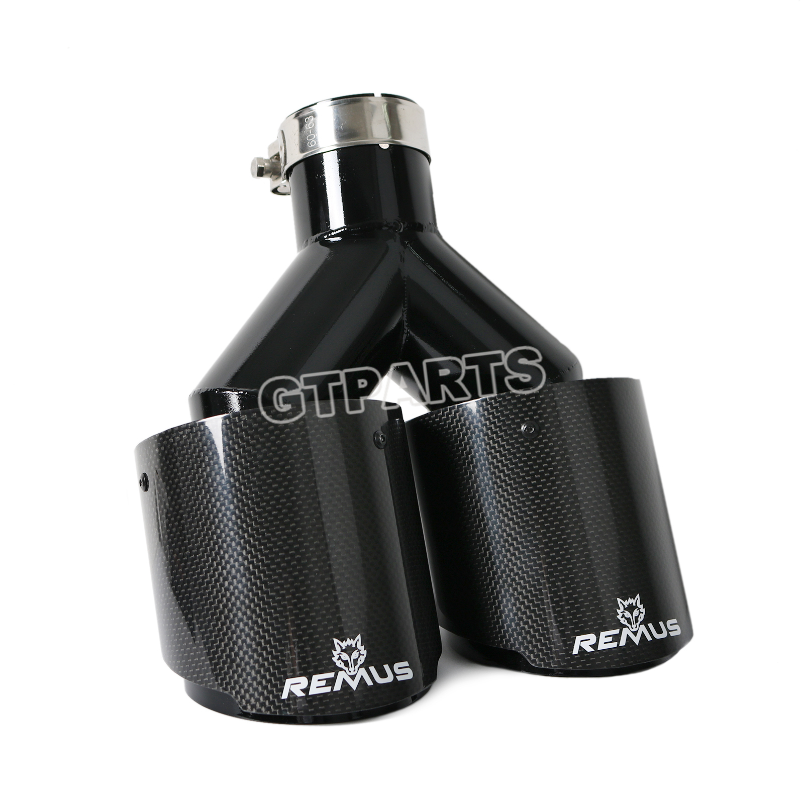 

1 piece Universal dual Remus Sport Carbon Fiber Exhaust Muffler Tips black Inner Pipe for BMW AUDI GOLF MAZDA