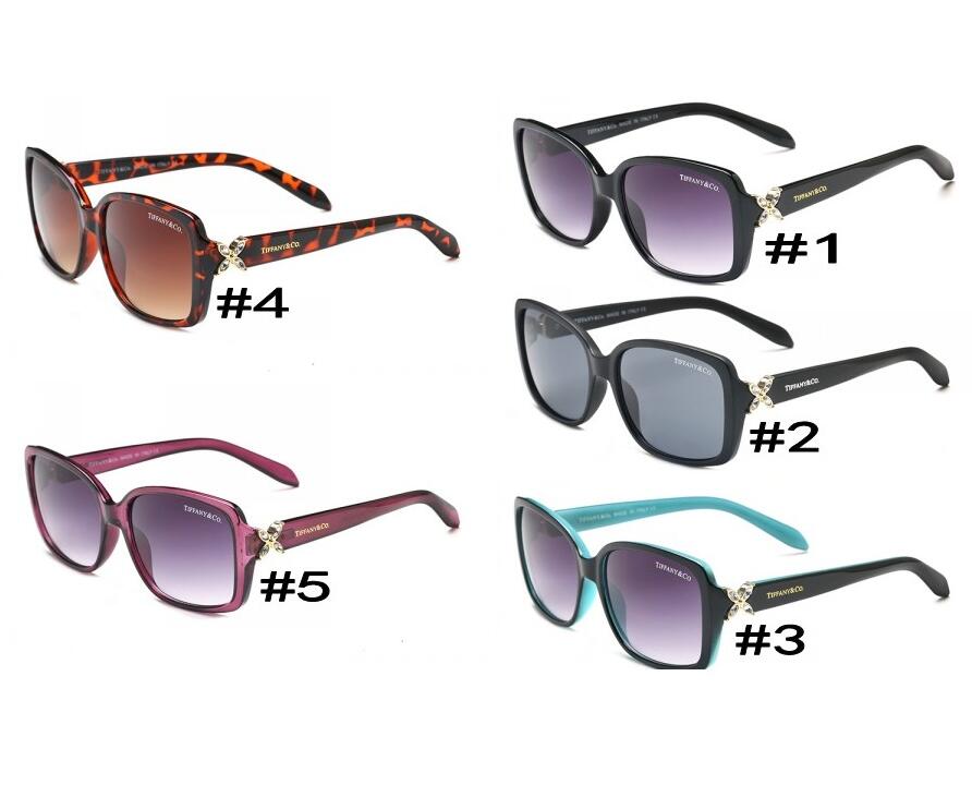 

038 TIFFANYHOT Designer Sunglasses Popular Glasses Outdoor Shades PC Frame Fashion Classic Ladies luxury Sunglasses Women Men, Black;brown