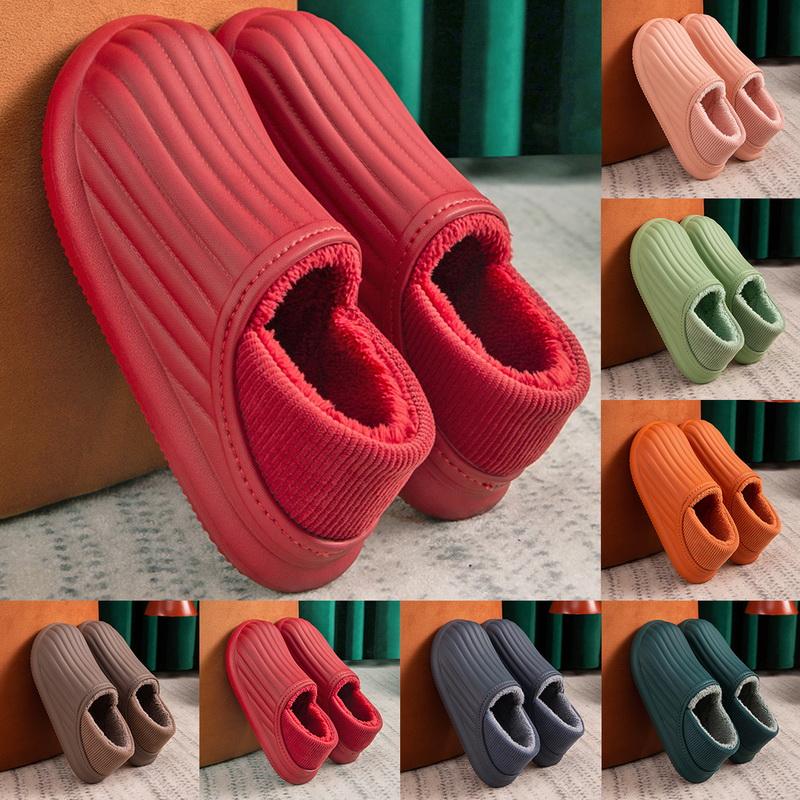 

Slippers 2021 Waterproof Non-Slip Home Women EVA Winter Warm Indoor Cotton Shoes Ladies Soft Couples Thick Bottom, Green