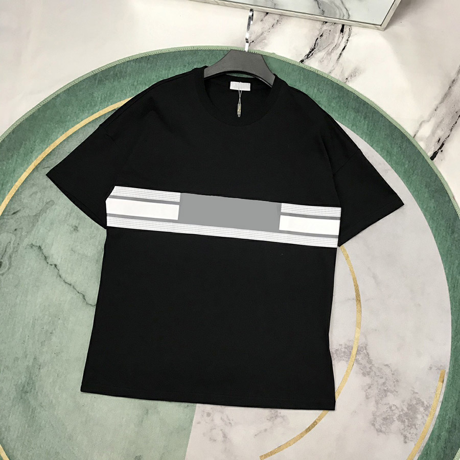 

2021 Fashion Designer Mens t shirt short-sleeved summer clothes classic embroidery lettert casual cotton tee top women t-shirt, White;black