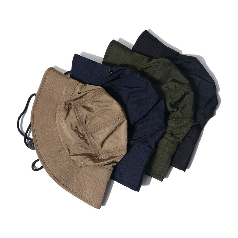 

Fashion Bucket caps Foldable Fisherman Hat Unisex Designer Outdoor Sunhat Hiking Climbing Hunting Beach Fishing Hats Men Draw String Cap, Blue