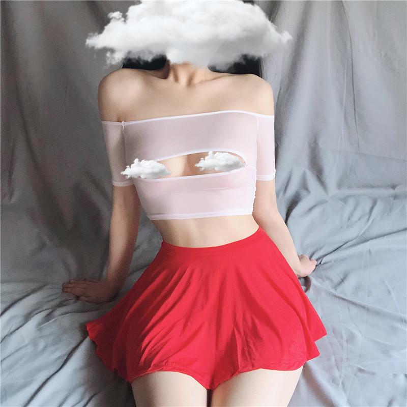 

Skirts Micro Mini Skirt Club Sexy Wear Sheer See Through Women Ice Silk A-Line Pleated Low Rise Waist Ruffled, White skirts