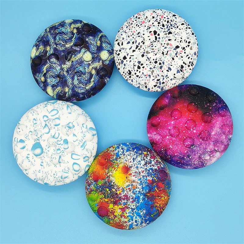

Fidget Toys Squishy Popular creative 3D silicone pressure reducing ball pop cake Frisbee Frisbee bubble music vent toy