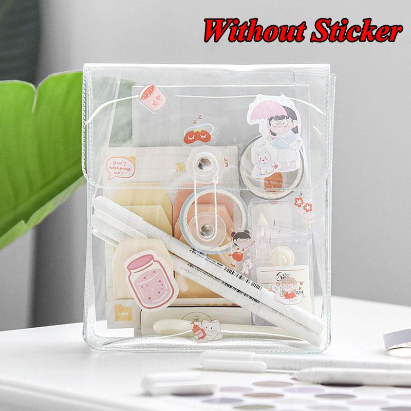 

Makeup Organizer Bag Transparent Thickened Multifunctional Storage Convenient Waterproof PVC Winding File Folder Costmic Cosmetic Bags & Cas