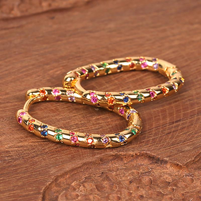 

Dangle & Chandelier Circle Hoop Earrings Arab For Women Fashion Color Crystal Earring Statement Wedding Jewelry Gift