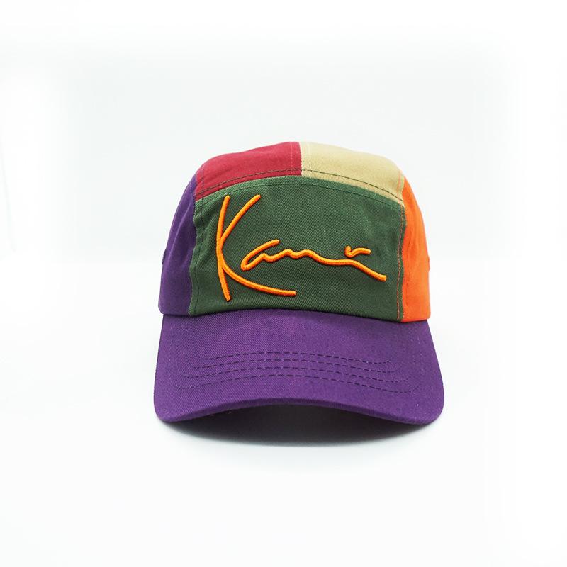 Wholesale High Quality Custom Colorful Hip-hop Unconstructed Curved Brim 5 Panel Cap Cotton 3D Embroidery 5 panel baseball caps sport hat