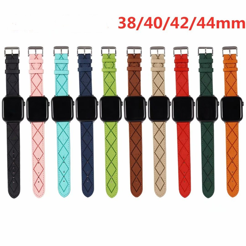 

Fashion Designer Watchband Straps for Watch Series 1 2 3 4 5 6 Top Quality Leather Luxury Smart Bands Wristband Watches Watchbands