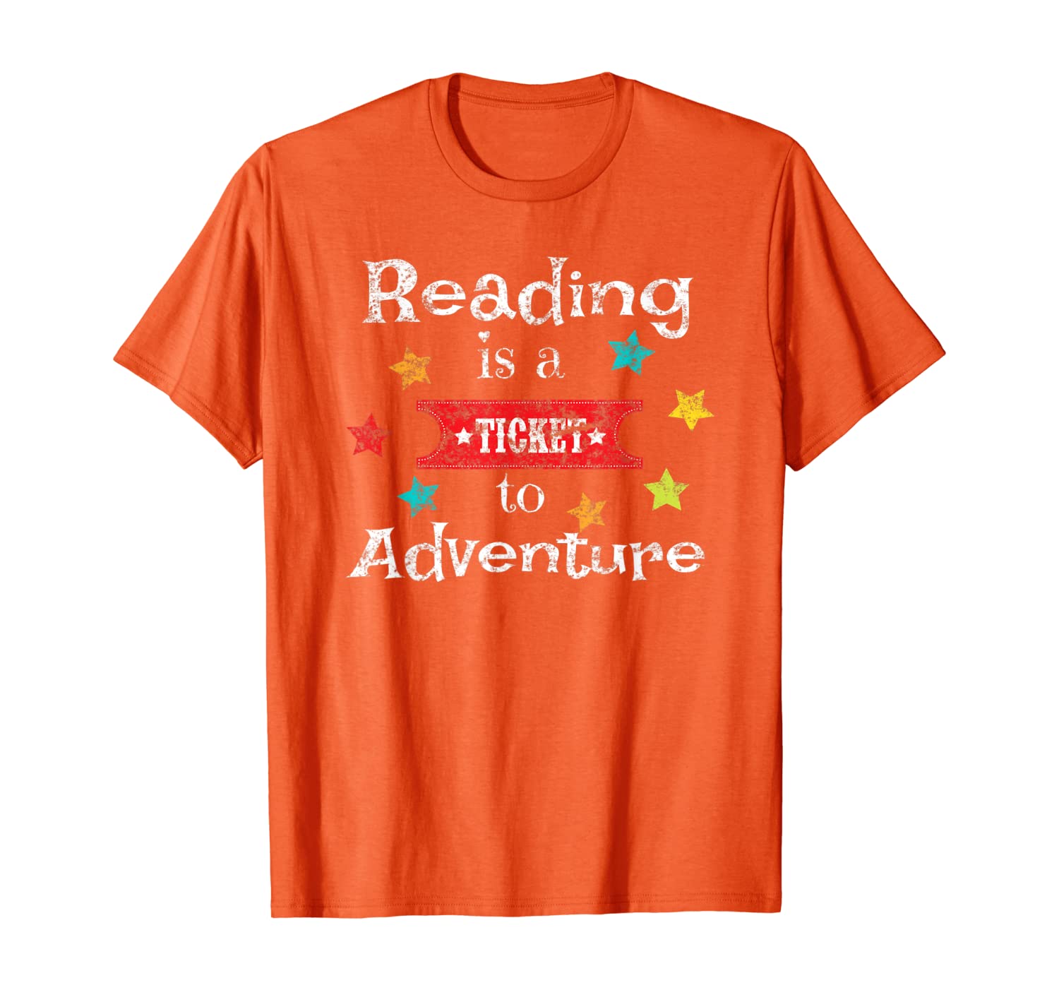 

Reading Shirt for Teachers Vintage Reading Adventure Gift, White;black