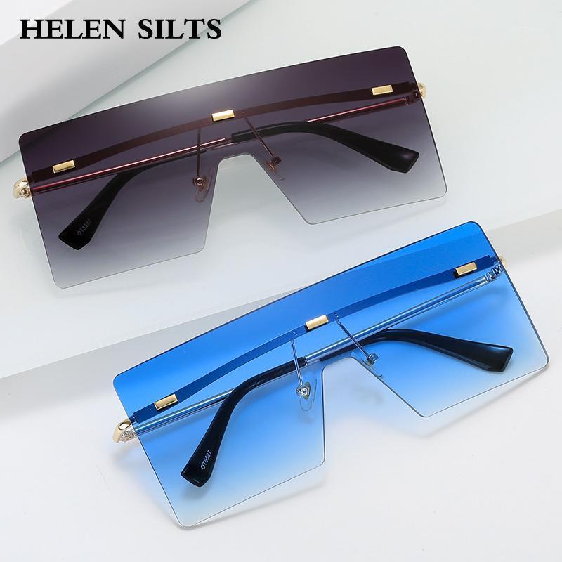 

Sunglasses Ladies One Piece Women Goggle Men Oversized Rimless Female Metal Frame Vintage Glasses Mask Eyeglasses
