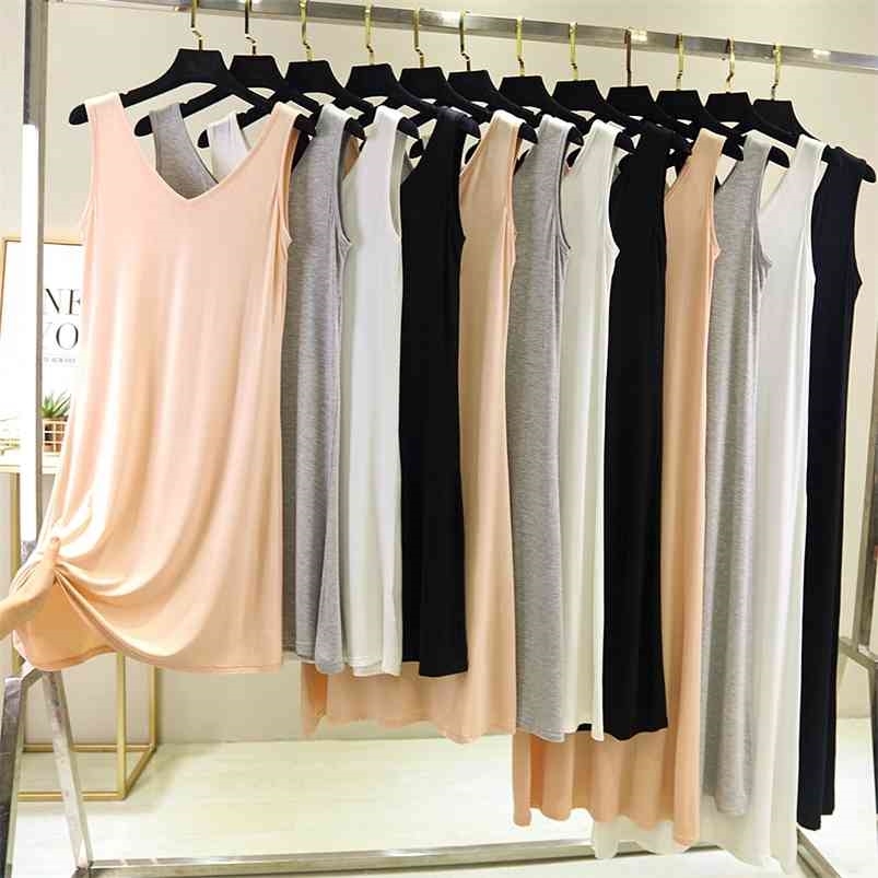 

women's full slips sfull petticoat woman dress slip underdress bottoming straight femme intimates 210701, White 88cm