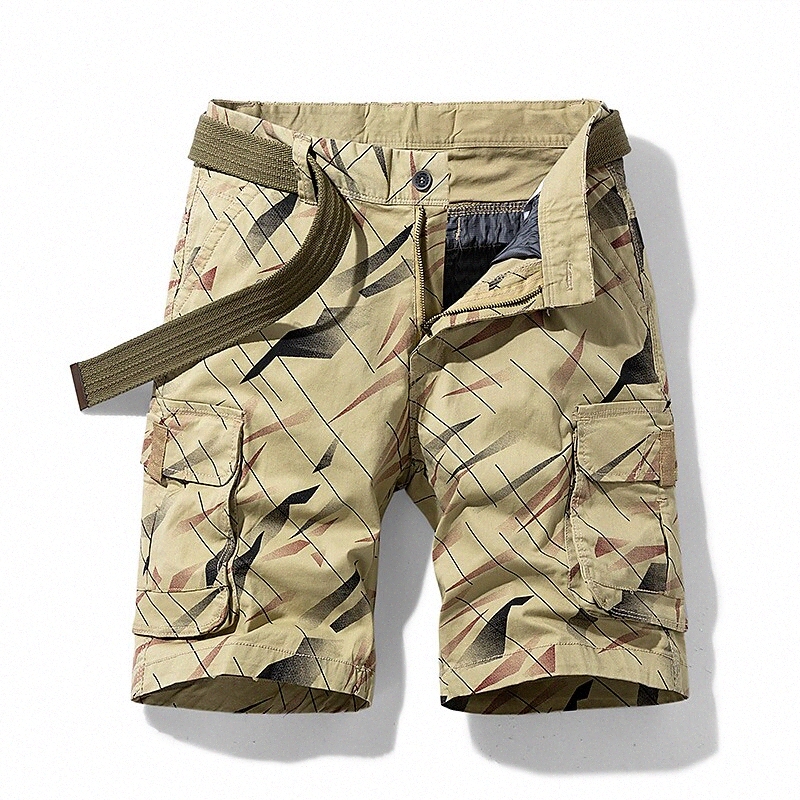 Men's Shorts Cargo Shorts Shorts Pants Solid Colored Mid Waist Blue Black Gray Khaki Red 28 29 30 31 32 n3G5#