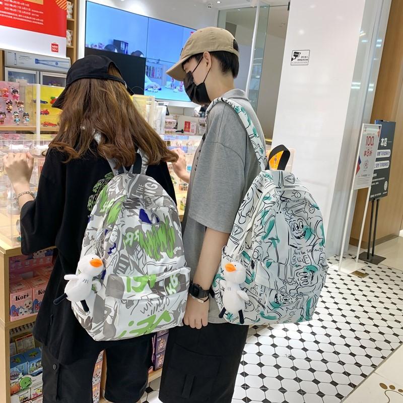 

Backpack Schoolbag Female Original Sufeng Male Fashion Graffiti Simple College Students High School, 01