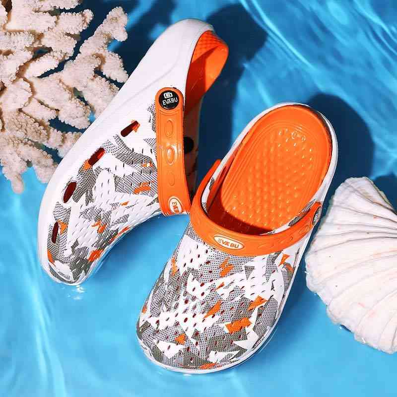 

70% Off Wholesale Sandals Flip-Flops Men's and Women's Roomy Summer Mules Clog Comfort Water Shoes Lightweight Hollow Beach Slippers Non-Slip Garden TDQT, Orange