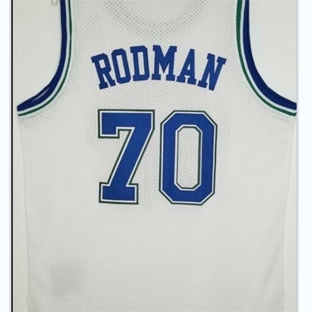 

00100rare Custom Men Youth women Vintage #70 Dennis Rodman Collge Basketball Jersey Size -6XL or custom any name or number jersey, Blue youth s-xl