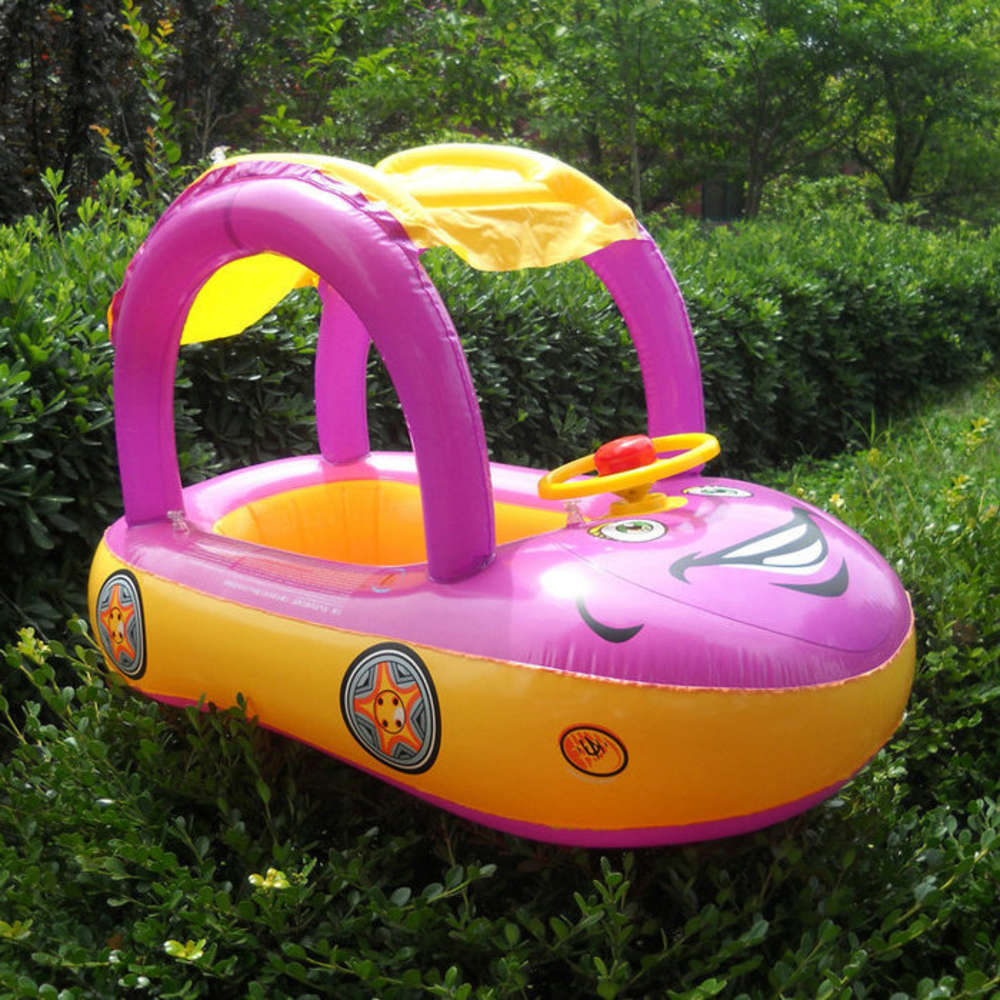

Swimming ring ABC with sunshade horn swimming seat boat baby sitting circle