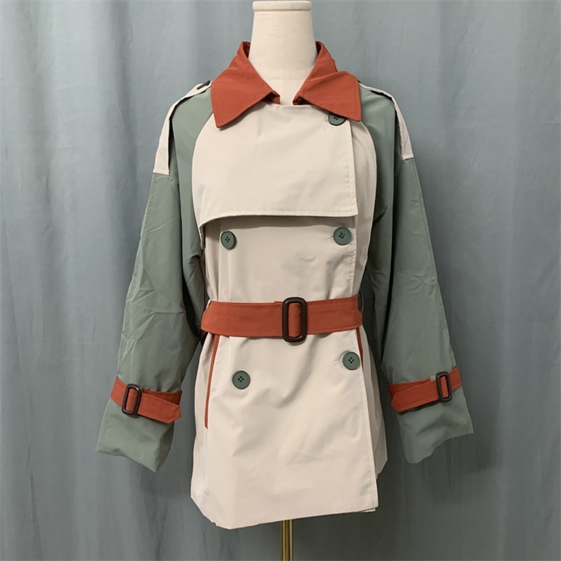 

Women Trench Coat Spring Autumn Elegant Women' Fashion Long Sleeves Outwear Ladies Female A4183 210519, Beige