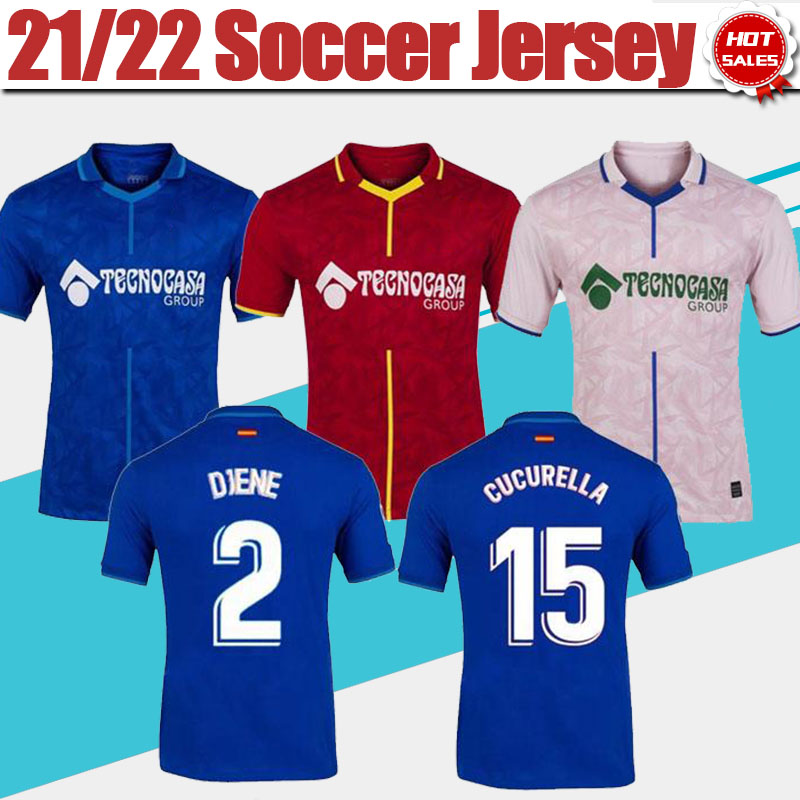 

Getafe Club de Futbol Soccer Jersey DJENE MATA ARAMBARRI 21/22 Home Blue Soccer Shirt 2021/2022 Men Away Red ANGEL CUCURELLA SUAREZ Football Uniform