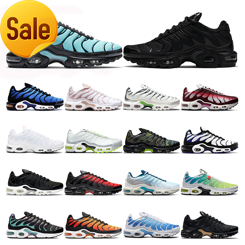 

tn plus running shoes mens black White Sustainable Neon Green Persian Violet Hyper Burgundy women Breathable sneakers trainers sports size