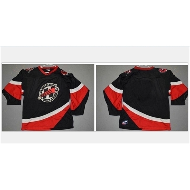

3740Custom Men Youth women Vintage Customize SPHL Huntsville Havoc Hockey Jersey Size S-5XL, Black youth s-xl
