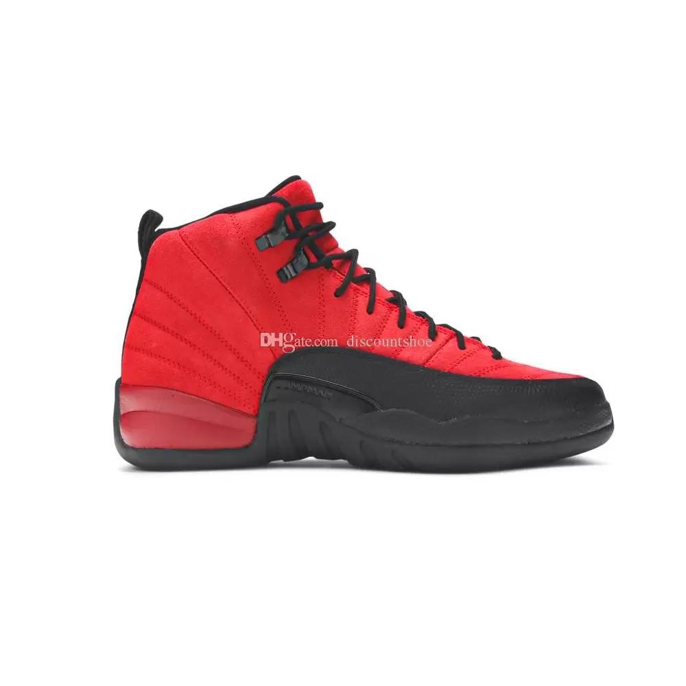 

jumpman 12 GS Reverse Flu Game Basketball Shoes 12s Men Sneakers High quality SKU 153265 602 (Delivery within 24 hours), Dark concord