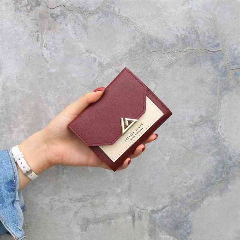 

women wallets girls short lady hasp coin purse tassel woman clutch purses cards holder wallet billfold burse bags pocket, Red;black