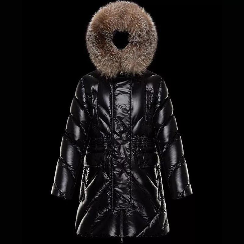 

New styles Women's down jacket winter Thickening warm hooded big Fur collar Slim outwear coat, Black