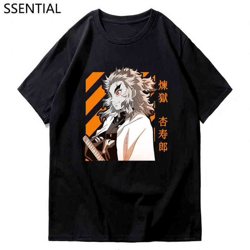 

Kimetsu No Yaiba T Shirt Men Casual Cotton Demon Slayer T-Shirt Male Harajuku Kawaii Tanjiro Tee Shirt Rengoku Kyoujurou Tshirt G1209, 10968-1