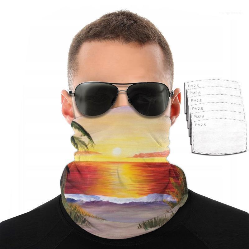 

Scarves Bandana Face Shield Tube Scarf Paisaje Tropical Neck Breathable Headband Men 20211