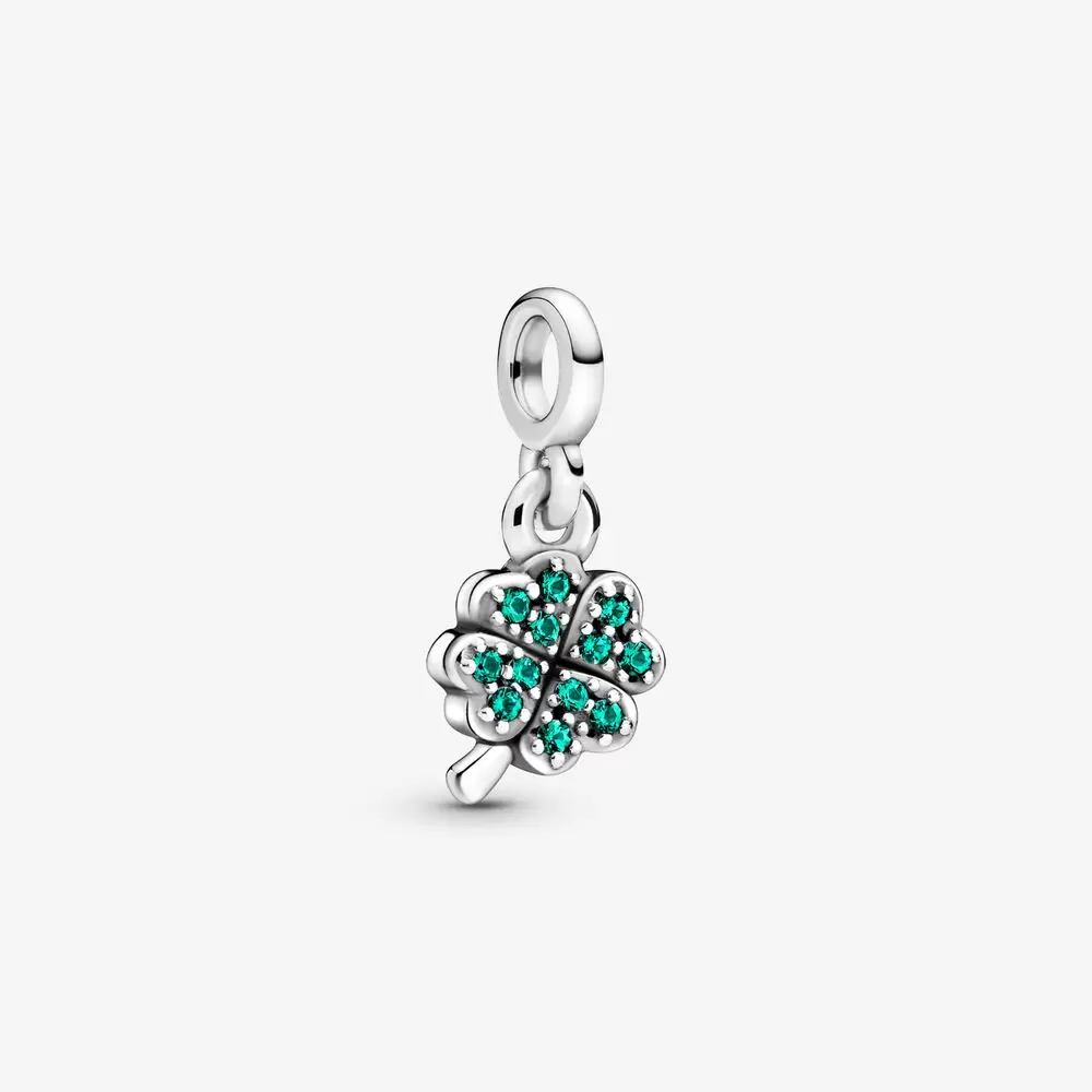 

100% 925 Sterling Silver My Four-leaf Clover Mini Dangle Charm Fit Pandora Original Me Link Bracelet Fashion Jewelry Accessories