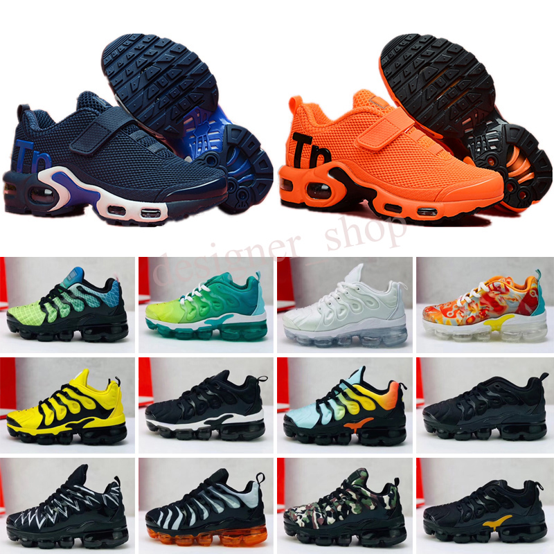 

TN KPU Childrens Athletic Shoes Kids Boys Basketball Sneakers Child Huarache Legend Blue Size 28-35, Black