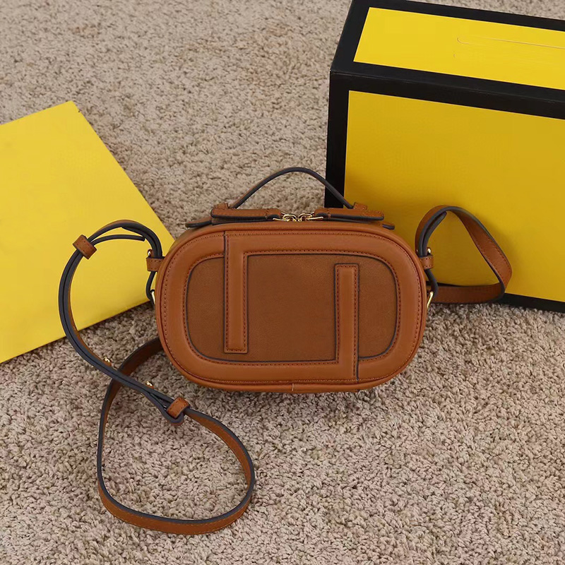 

Women Designers suede mini Shoulder Bags Handbags High quality Woman Fashion Crossbody Oval camera bag Genuine leather clutch purse wallets, Black 1