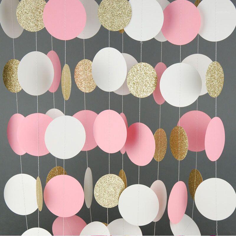 

Party Decoration 2.4m Paper BlingBling Round Garland Flash Banner Happy Birthday Adult Boy Girl Baby Shower Curtain Decor Wedding DIY