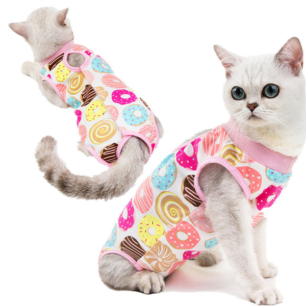 

Fruit Football print Breathable Cat Surgical Recovery Suit Pet cat Sterilization suit Surgery Wear Anti Licking Wounds clothes will and sandy, Customize