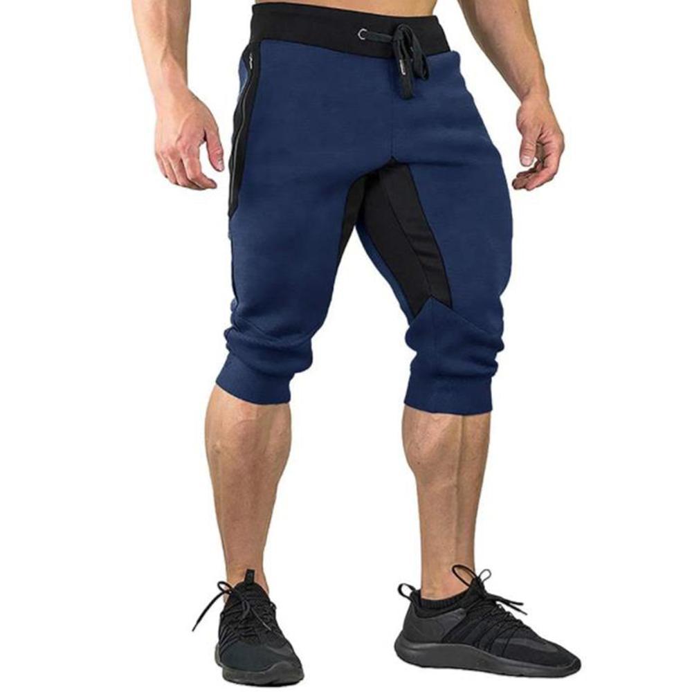 

short Pidogym Men Cato Casual Shorts 3/4 Jogger Capri Breathing Below Knee Short Broek With Three Bags, White;black