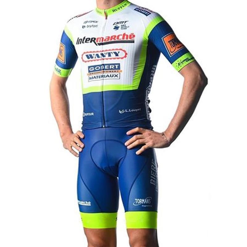

Racing Sets 2021 Wanty Gobert Pro Team Bike Men's Summer Bib Short Sleeve Maillot Hombre Cycling 9D Gel Suit MTB