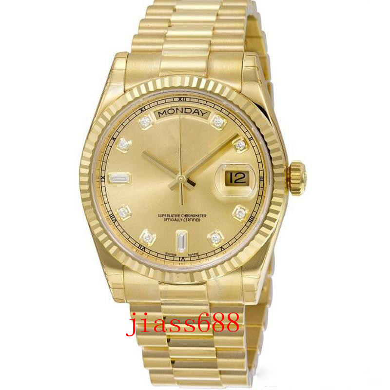 

Top V3 DAY DATE mens watch Diamond Sapphire Glass mechanical 41MM men watches Stainless steel male Wristwatches
