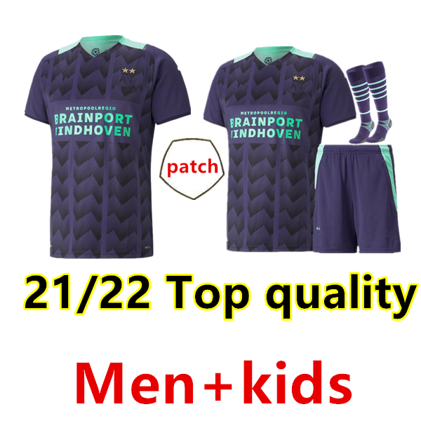 

21 22 PSV EINDHOVEN soccer jerseys 2021 MALEN camisa de futebol IHATTAREN DUMFRIES GAKPO BRUMA LAMMERS mens football shirts kids kit, 21/22 away adult socks