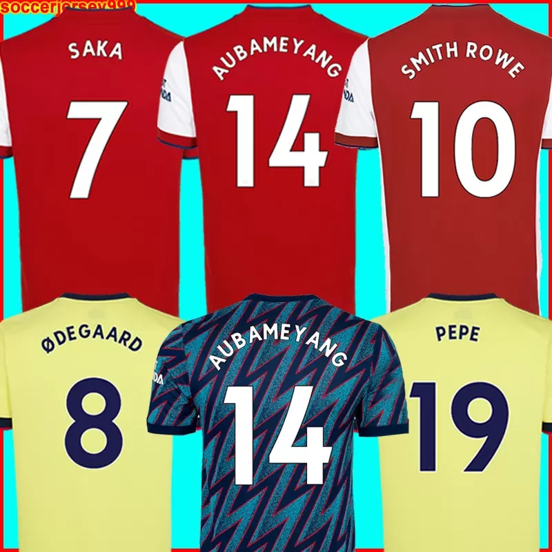 

21 22 PEPE SAKA soccer jerseys Fans version Gunners THOMAS WILLIAN NICOLAS TIERNEY SMITH ROWE 2021 2022 no more red football shirt Men and Kids kit, 21/22 men third