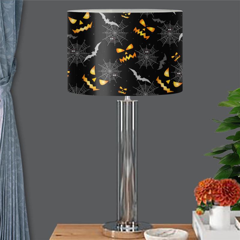 

Lamp Covers & Shades Assembly Required Lampshade For Table Black Spider Print Bedside Floor Fabric Drum Classic Modern Style
