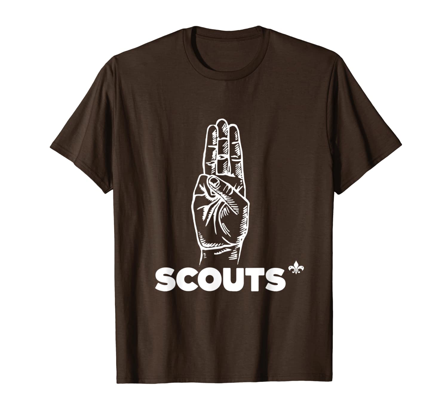 

symbole scout leader, scouting lovers, funny scout tshirt, White;black