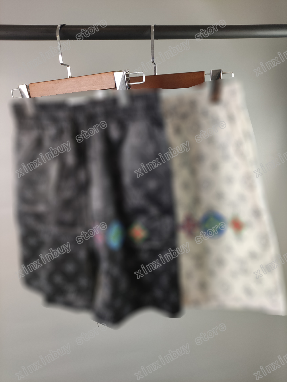 

21ss Mens designer Beach Shorts pants letter crayon watercolor Spring summer Men Webbing Pant Casual letters Trousers Wedding black white 05, White;black