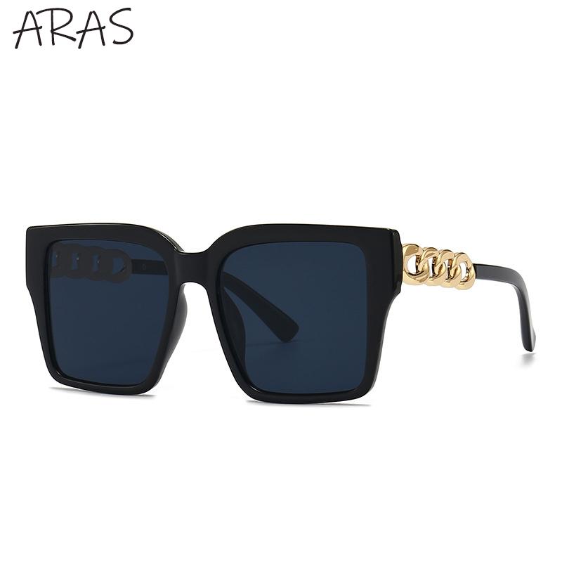 

Sunglasses Retro Square Women Fashion Oversized Gradient Lens Sun Glasses For Men Designer Metal Big Frame Eyewear