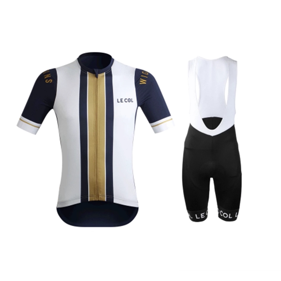 

LECOL 2020 Men's Summer Short Sleeve Cycling Jerseys Sets Ciclismo Bib Shorts Mountain Bike Road Bike Quick-dry Fabric Clothing X0503, Gray