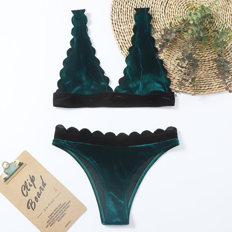 

Print Ruffle Bikini 2021 Women Sexy Set Push Up Swimwear High Waist Swimsuit Bathing Suit Tankini Biquini G2 Women, Green