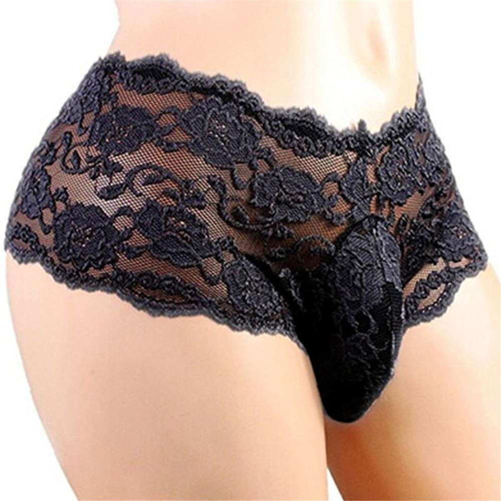 

New sexy men's Lace Sexy Underwear nightclub DS performance straight, Gray