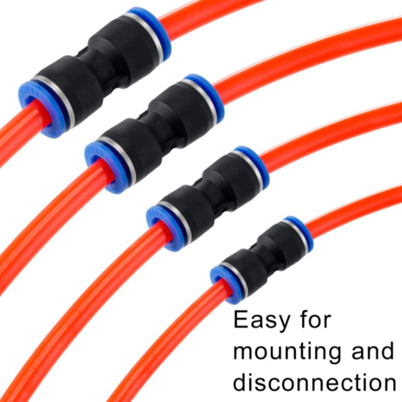 

Pneumatic Tools 50pcs Straight Connector Push In Fitting Air Line Quick Hose Repair